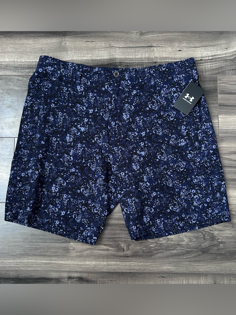 Under Armour 10" Printed Golf Shorts Blue Camo Speckle 1377303-412 Men's 38 New